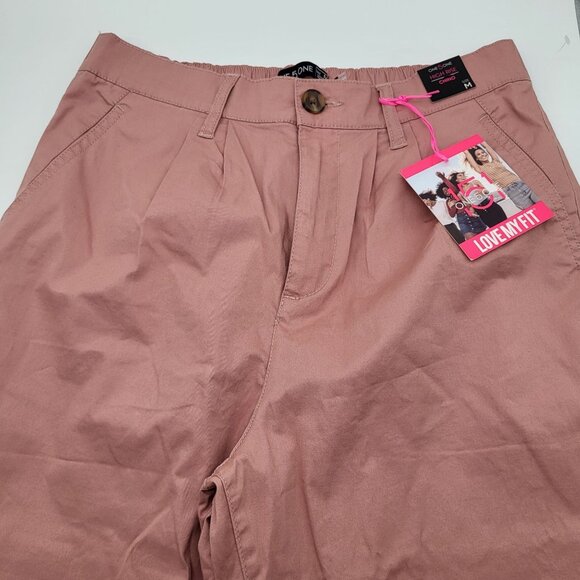 ONE 5 ONE Womens M Haley Extra High Rise Pleated Chino Pants Blush NWT Stitchfix - Picture 8 of 11